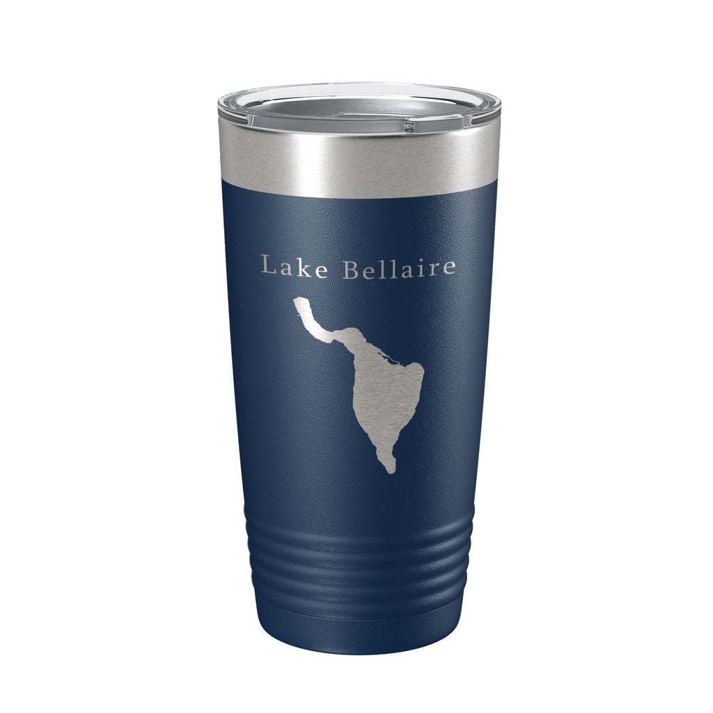 Lake Bellaire Map Tumbler Travel Mug Insulated Laser Engraved Coffee Cup Michigan 20 oz-2