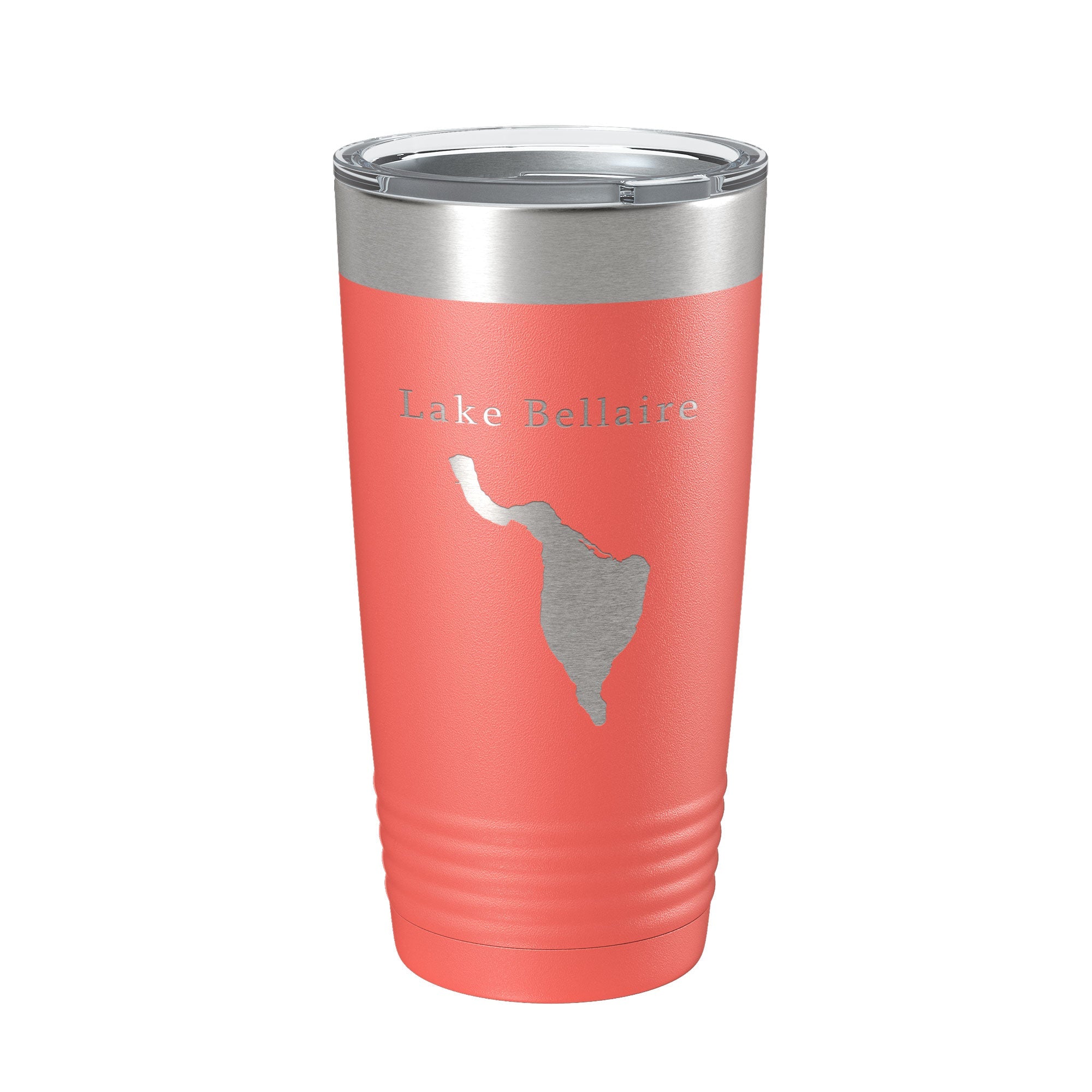 Lake Bellaire Map Tumbler Travel Mug Insulated Laser Engraved Coffee Cup Michigan 20 oz-20