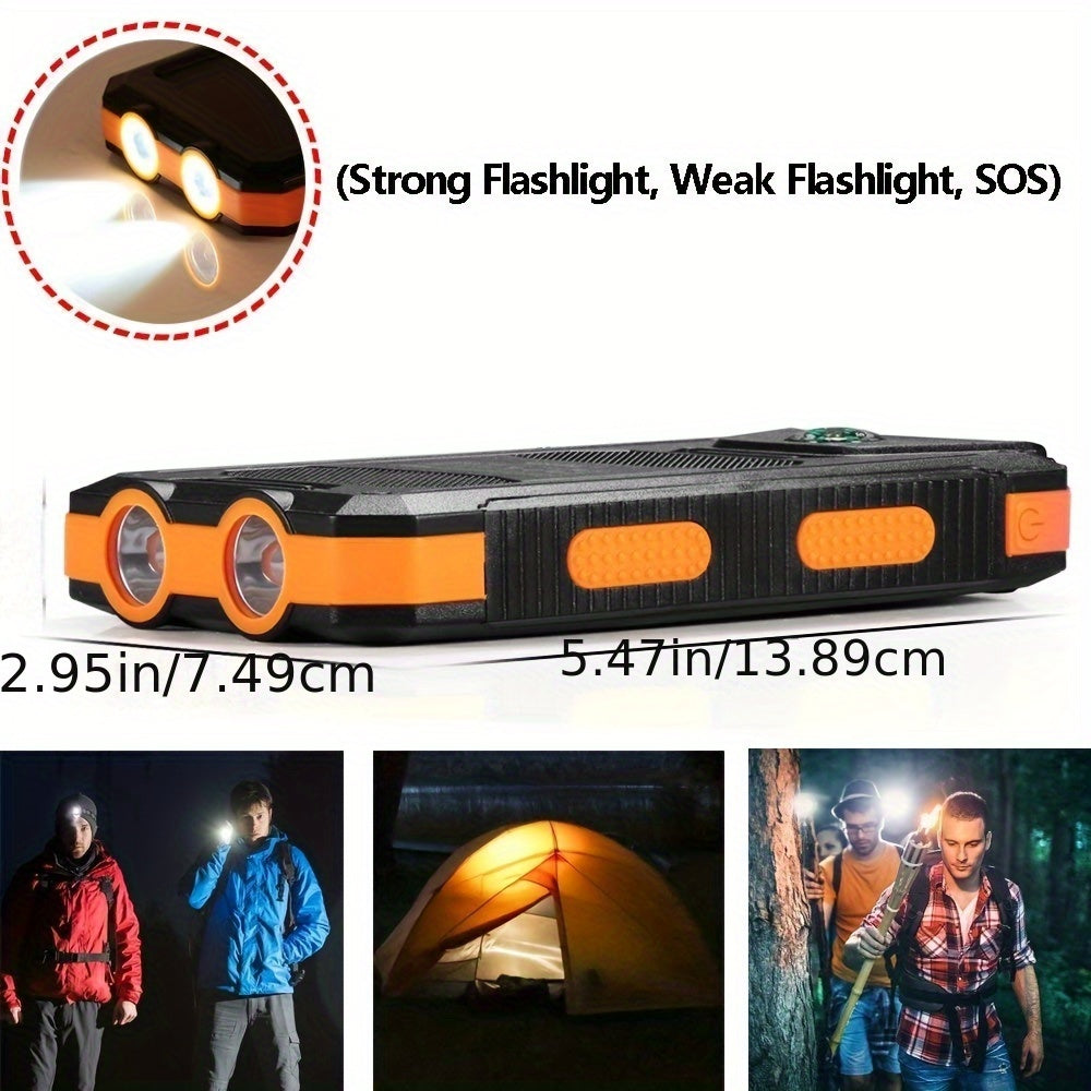 10000mAh Portable Solar Power Bank with Dual USB-1
