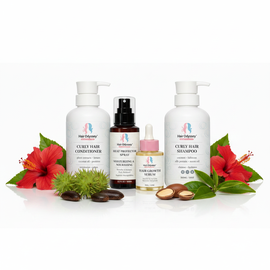 Curly Hair Bundle – Shampoo, Conditioner, Edge Control & Serum-1