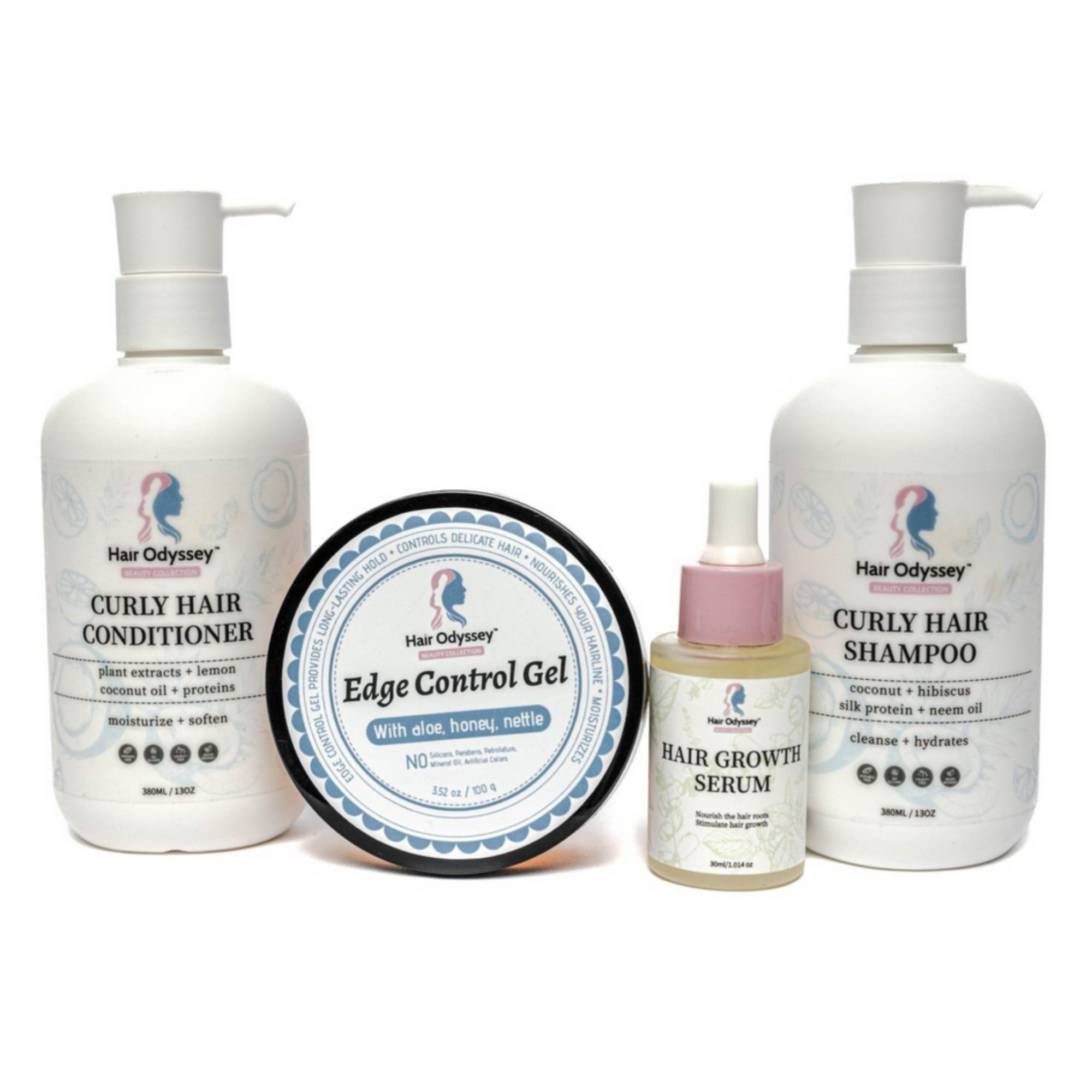 Curly Hair Bundle – Shampoo, Conditioner, Edge Control & Serum-0