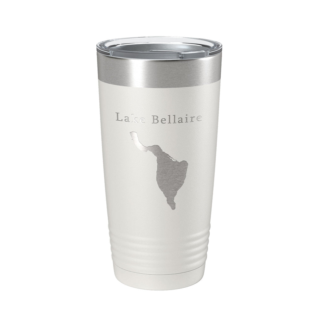 Lake Bellaire Map Tumbler Travel Mug Insulated Laser Engraved Coffee Cup Michigan 20 oz-1