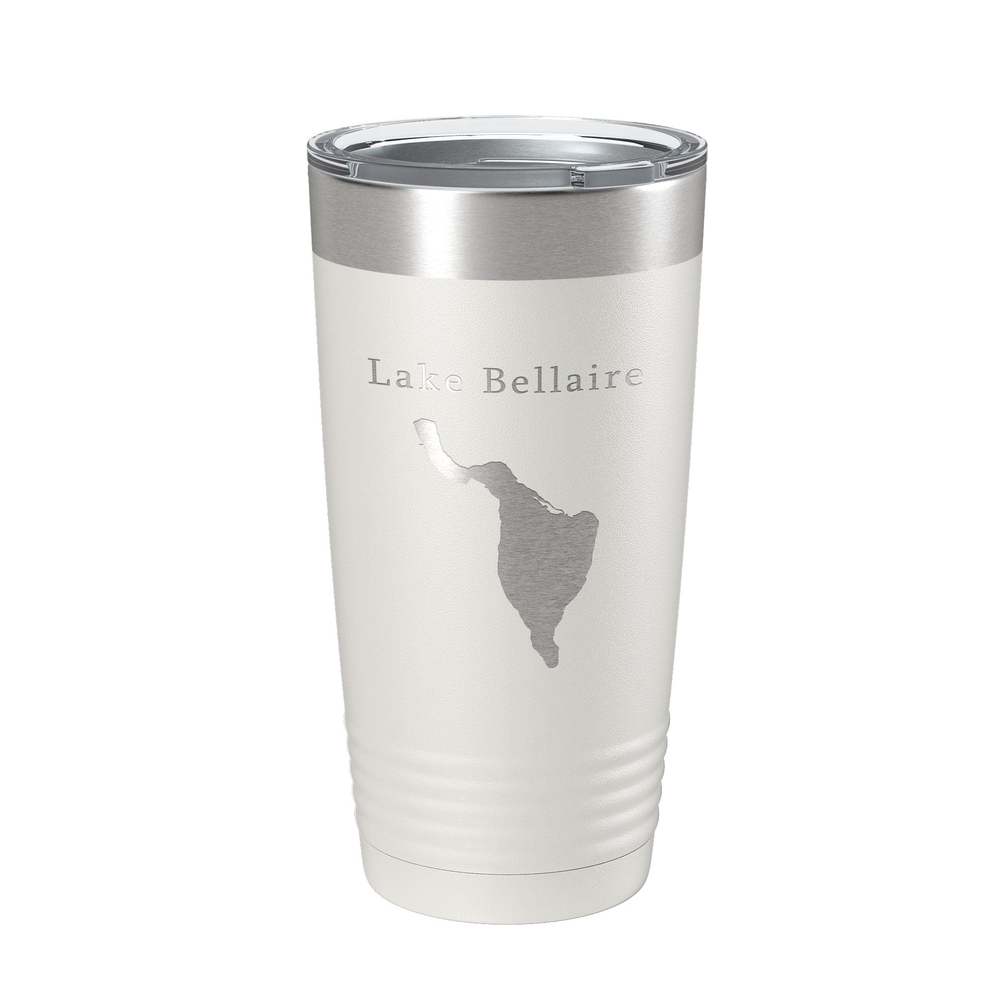 Lake Bellaire Map Tumbler Travel Mug Insulated Laser Engraved Coffee Cup Michigan 20 oz-1